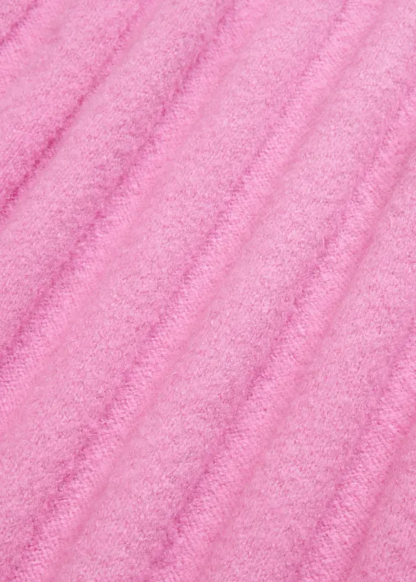 Pull col roulé en maille côtelée, bonprix