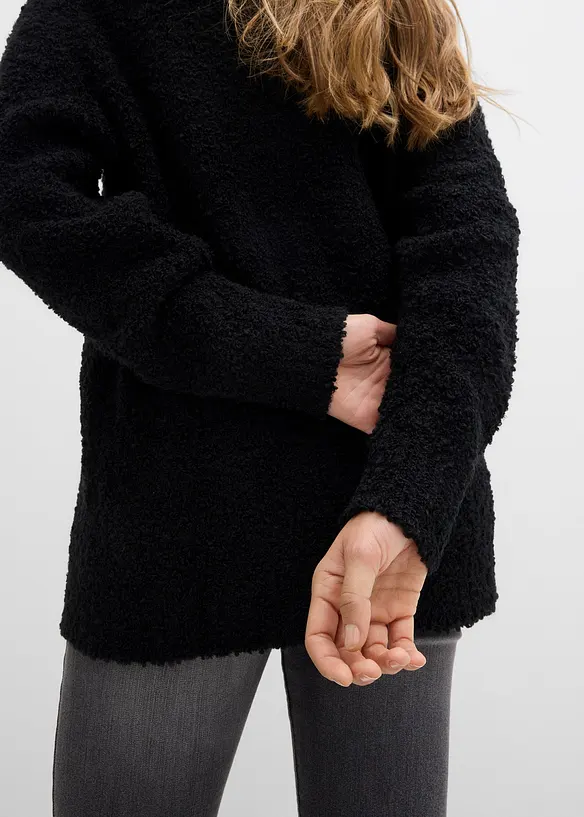 Pull oversize en maille bouclette, bonprix