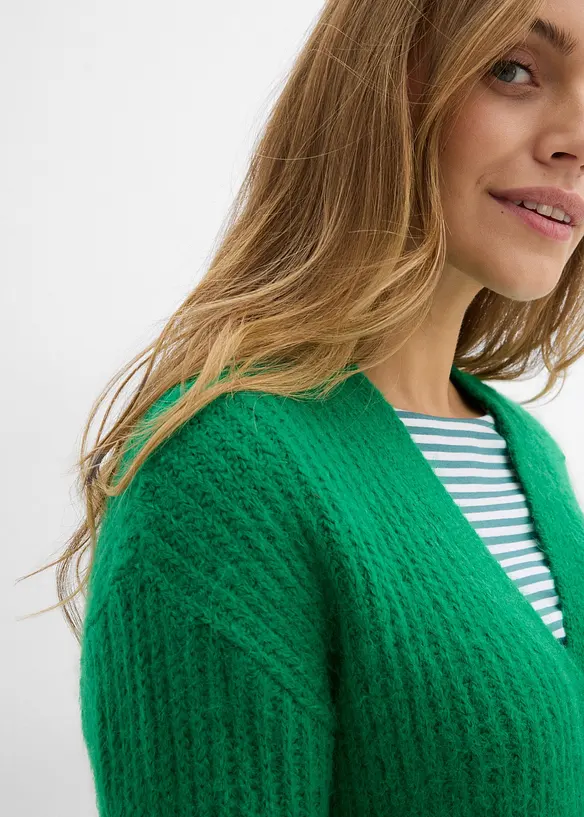 Gilet doux en grosse maille de laine mélangée, bonprix