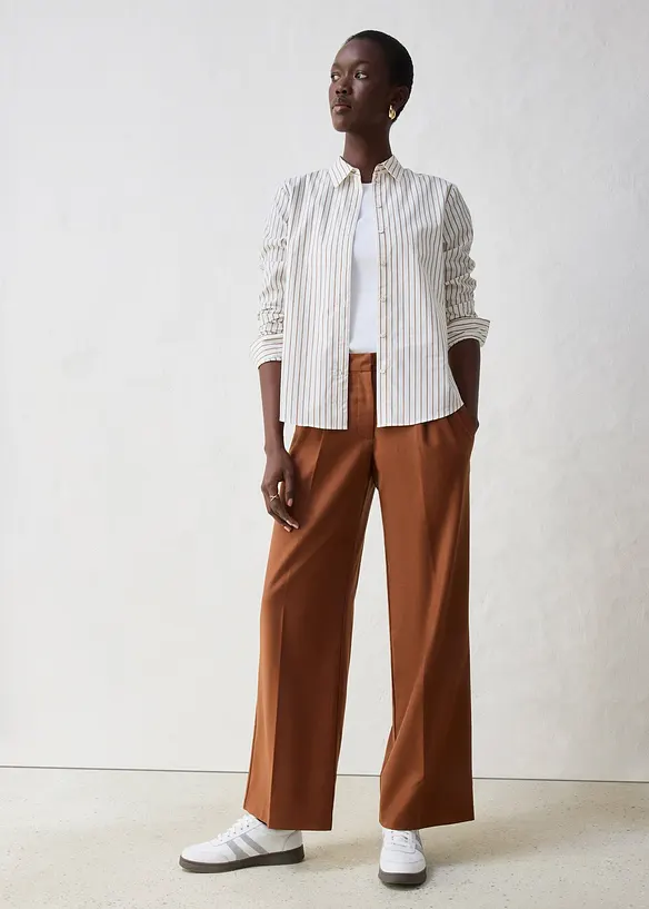 Pantalon à pinces en laine, bonprix