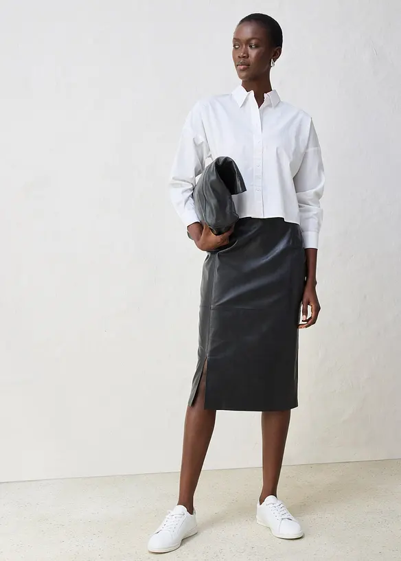 Chemisier court et oversize en coton et soie, bonprix