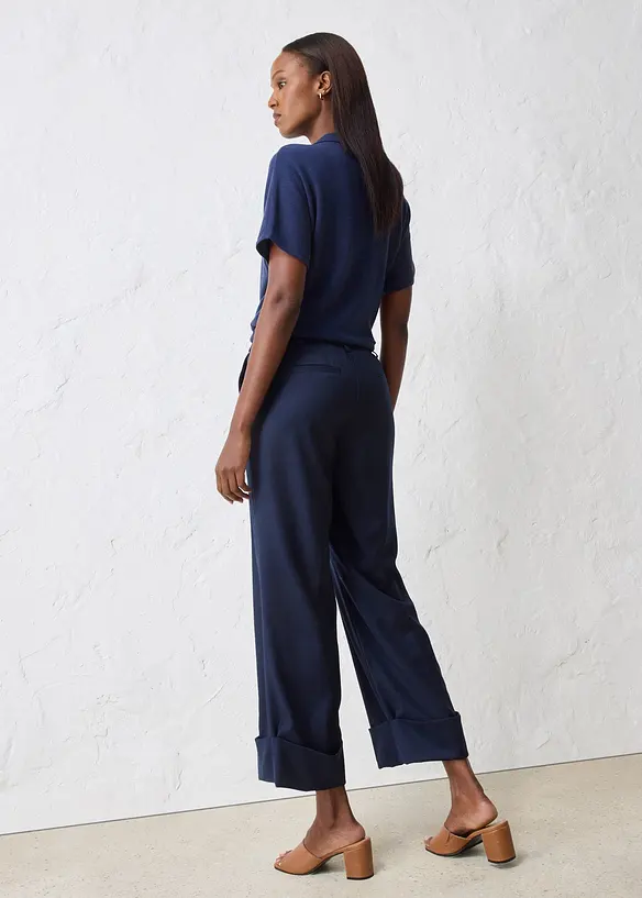 Pantalon évasé avec laine, bonprix