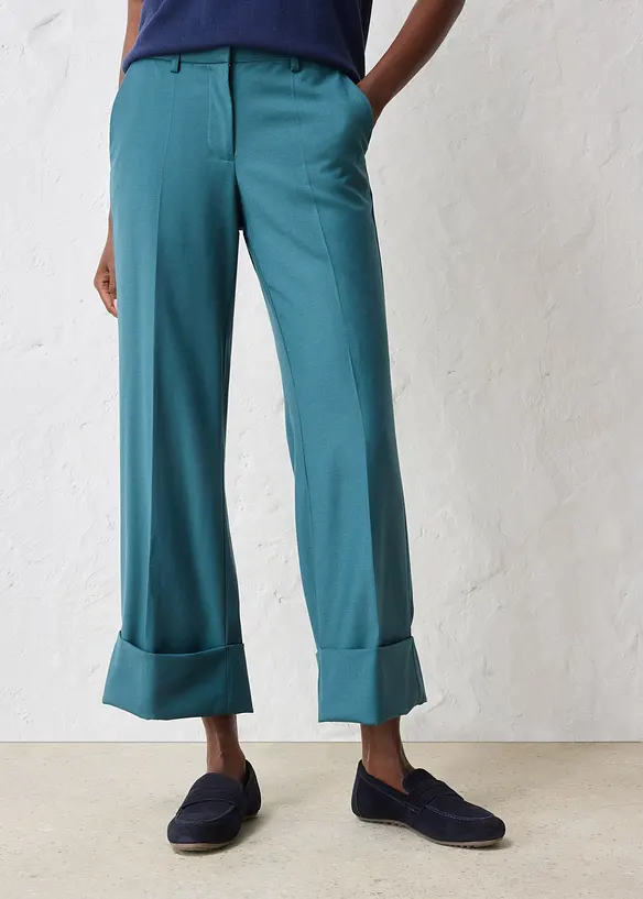 Pantalon &eacute;vas&eacute; avec laine, bonprix