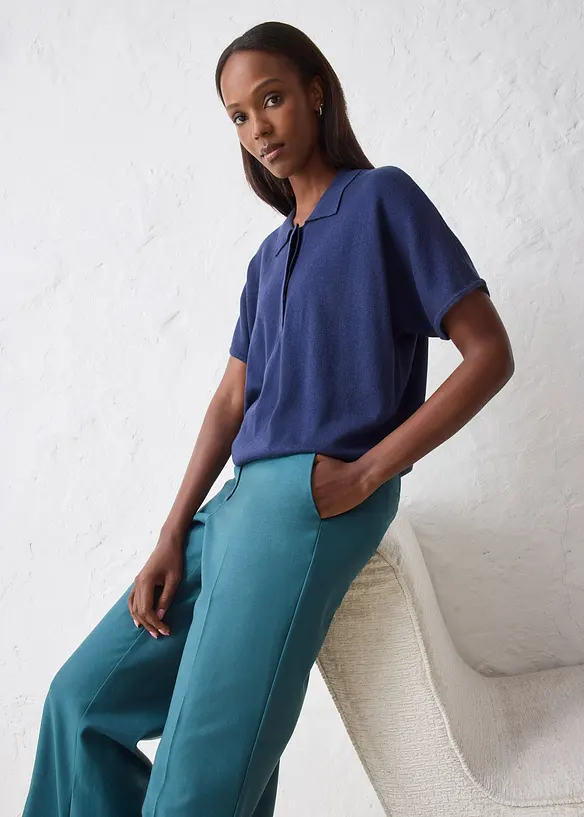 Pantalon &eacute;vas&eacute; avec laine, bonprix