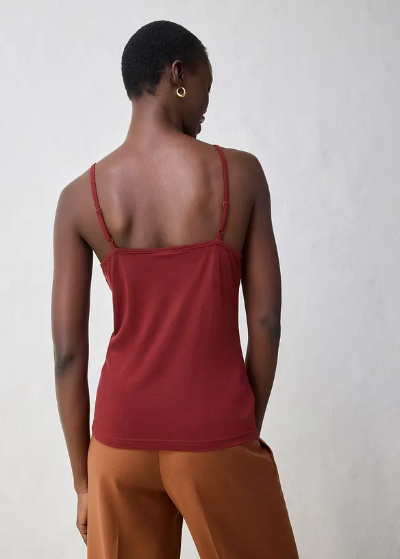 Top avec laine et dentelle, bonprix