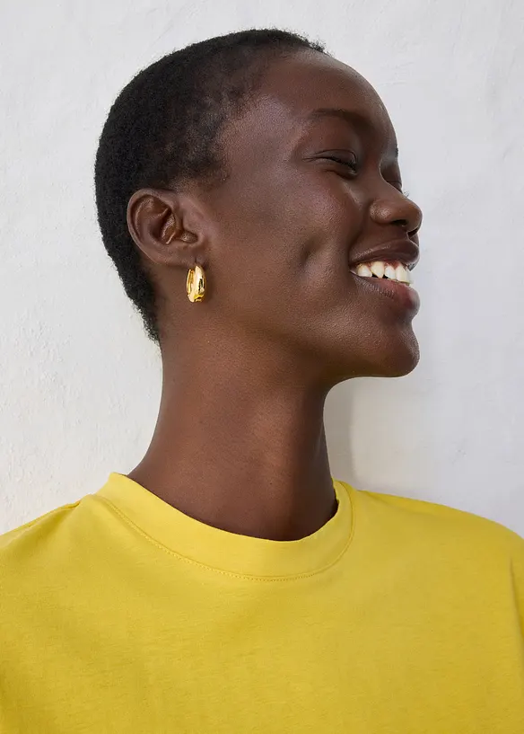 T-shirt coupe trap&egrave;ze avec soie, bonprix