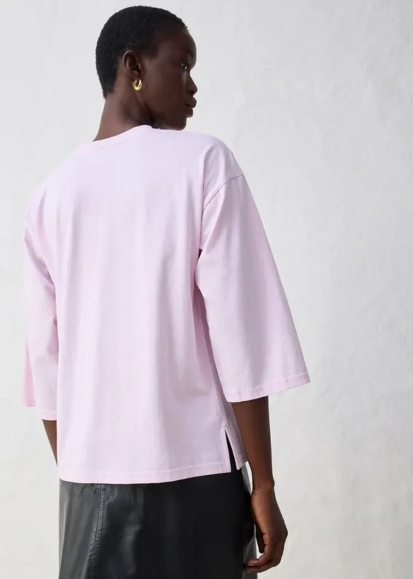 T-shirt coupe trapèze avec soie, bonprix