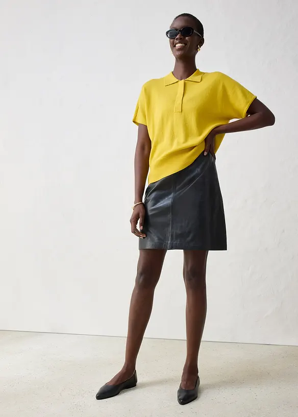 Pull en fine maille avec col polo, bonprix