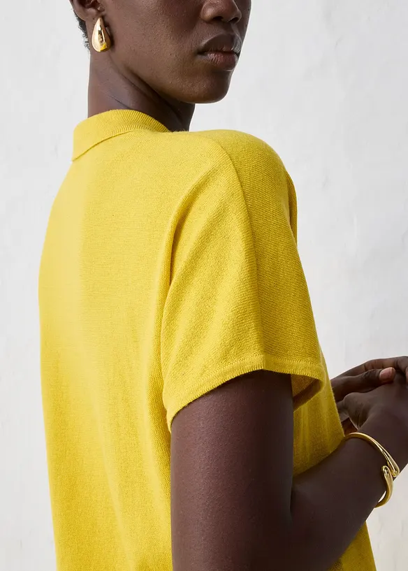 Pull en fine maille avec col polo, bonprix