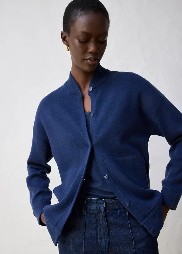 Gilet en maille oversize, laine mérinos, bonprix