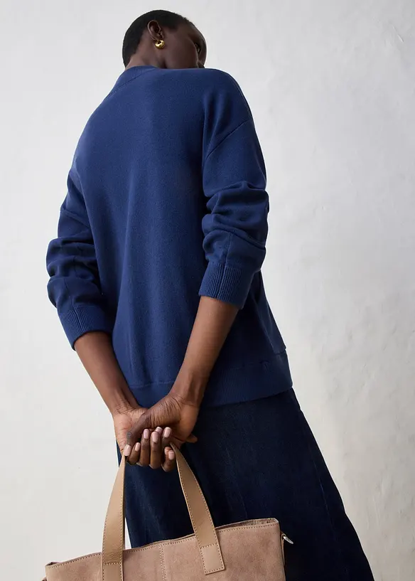 Gilet en maille oversize, laine mérinos, bonprix