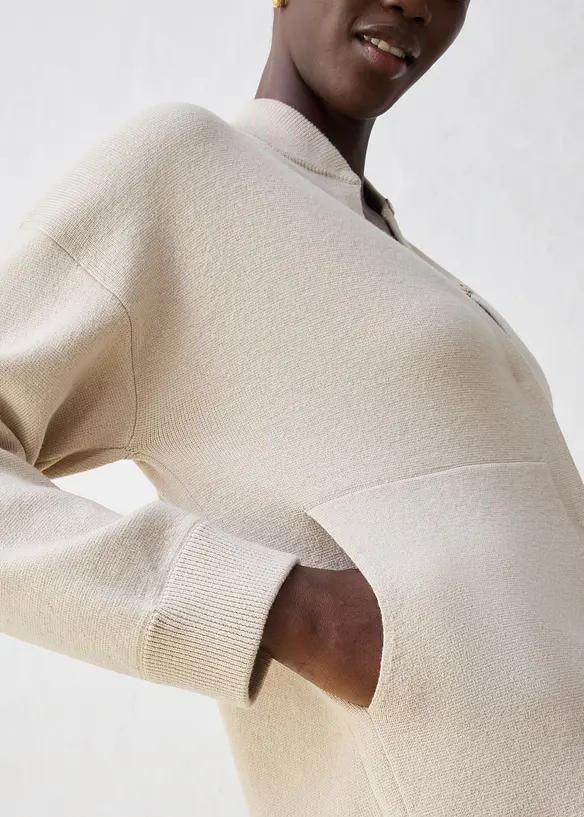 Gilet en maille oversize, laine mérinos, bonprix