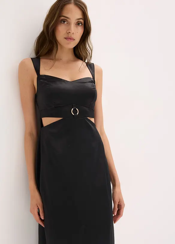 Robe midi en satin fluide, bonprix