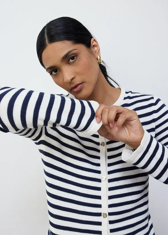 Gilet en maille coton et soie, bonprix