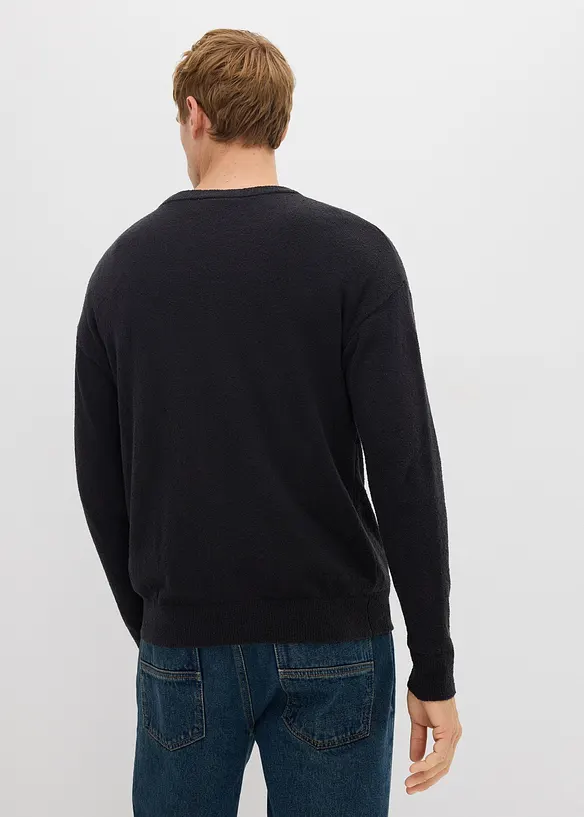 Pull texturé en coton majoritaire, bonprix