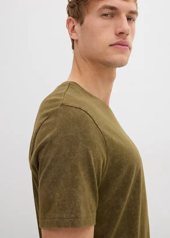 T-shirt aspect délavé, 100% coton, bonprix