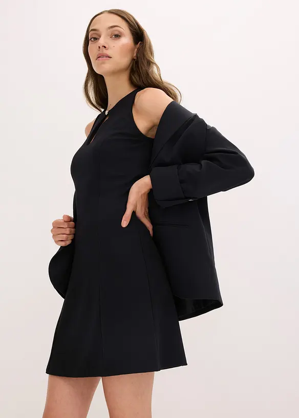 Robe courte à boutons décoratifs, bonprix