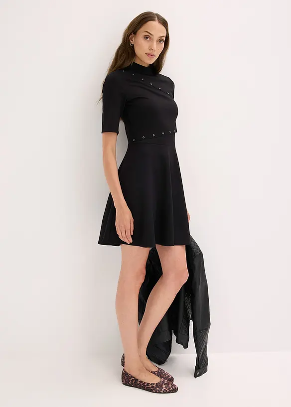 Robe courte à rivets, bonprix