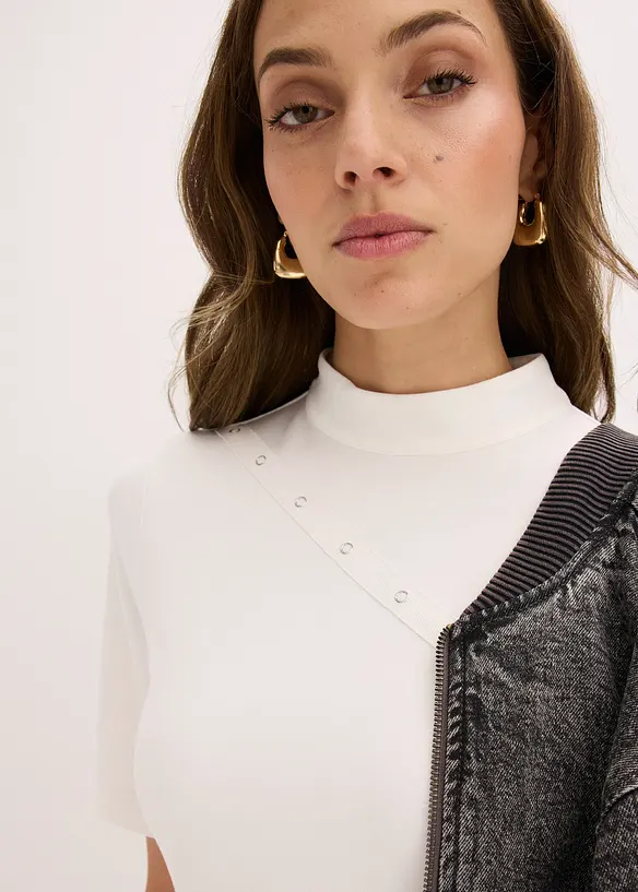 Robe courte à rivets, bonprix