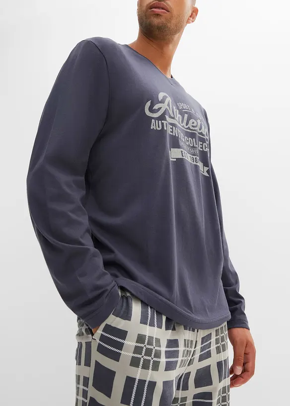 Pyjama manches longues 100% coton, bonprix