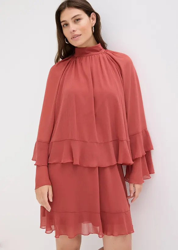 Robe en mousseline à volants, bonprix
