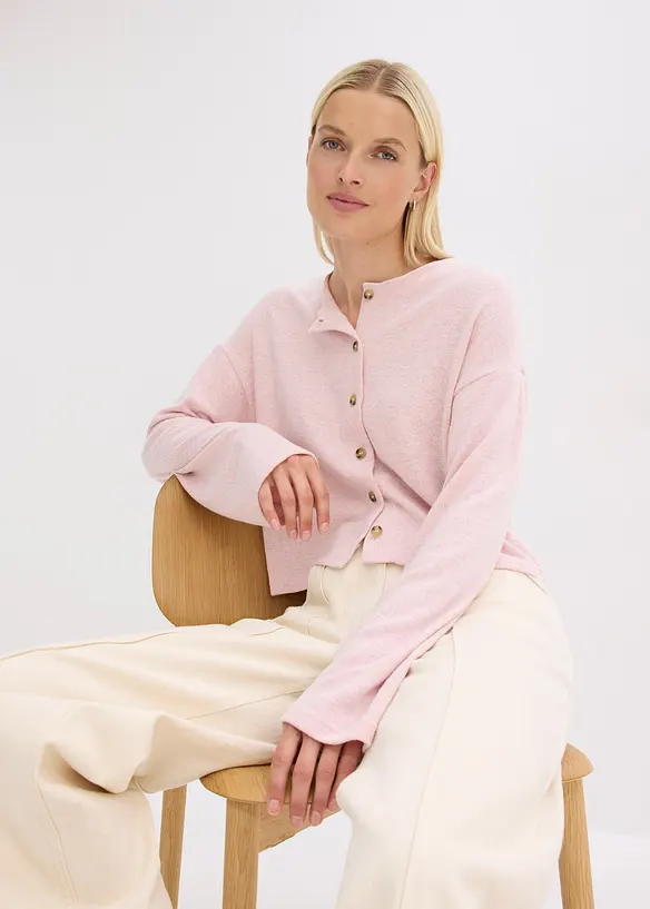 Gilet en fine maille côtelée, bonprix