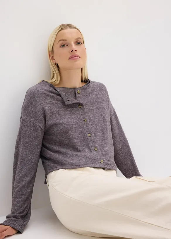 Gilet en fine maille côtelée, bonprix