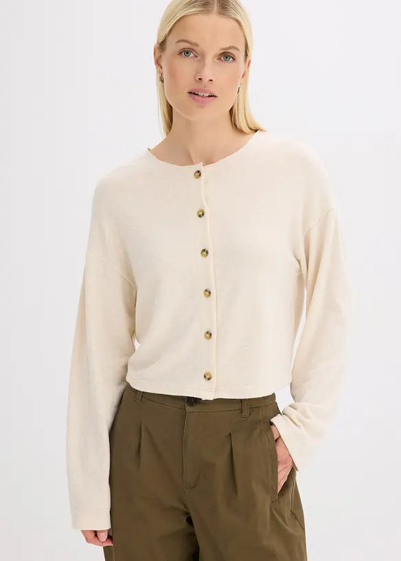 Gilet en fine maille côtelée, bonprix