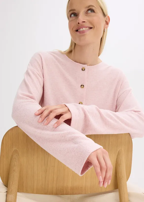 Gilet en fine maille côtelée, bonprix