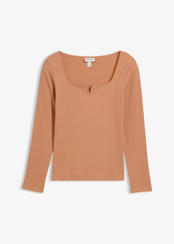 T-shirt côtelé 100% coton, bonprix