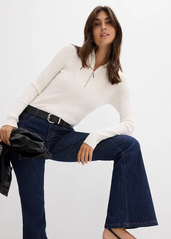 Jean flare taille mi-haute, bonprix