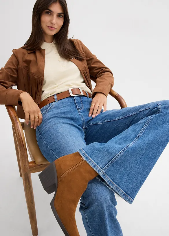 Jean flare taille mi-haute, bonprix