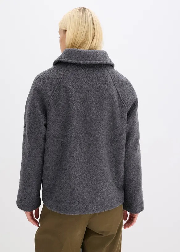 Blouson en maille bouclette douce, bonprix