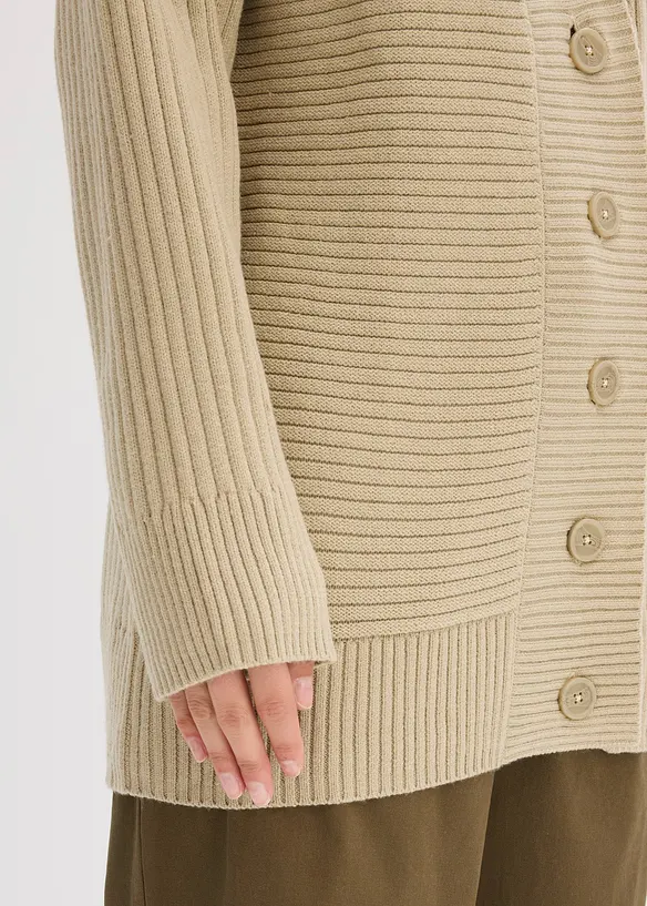 Gilet en maille côtelée, bonprix