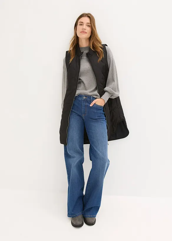 Gilet Matelassé Femme Court Sans Manches - Motif Floral Bohème - Léger Et Chaud - Pour Automne/hiver - Idéal Avec Jeans, Robes, Leggings