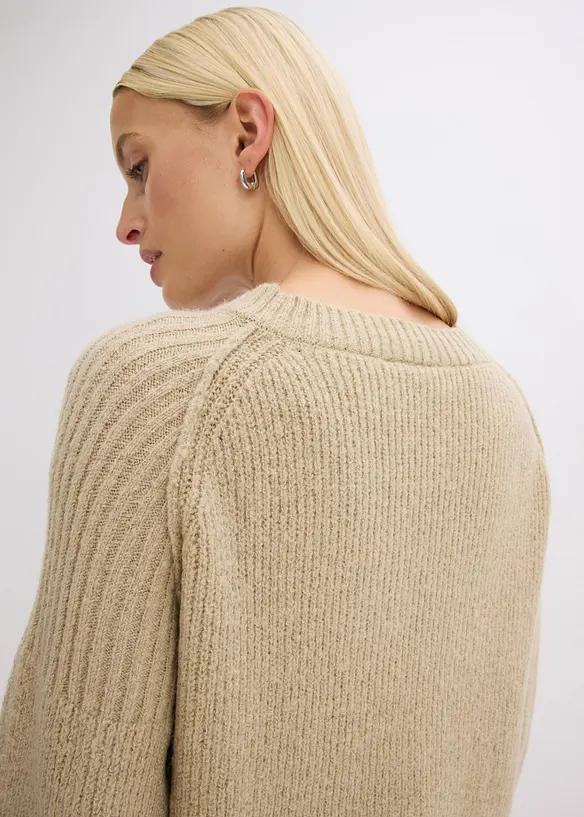 Pull col V oversize, bonprix