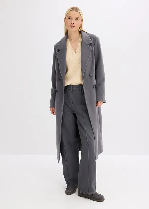 Pull col V oversize, bonprix