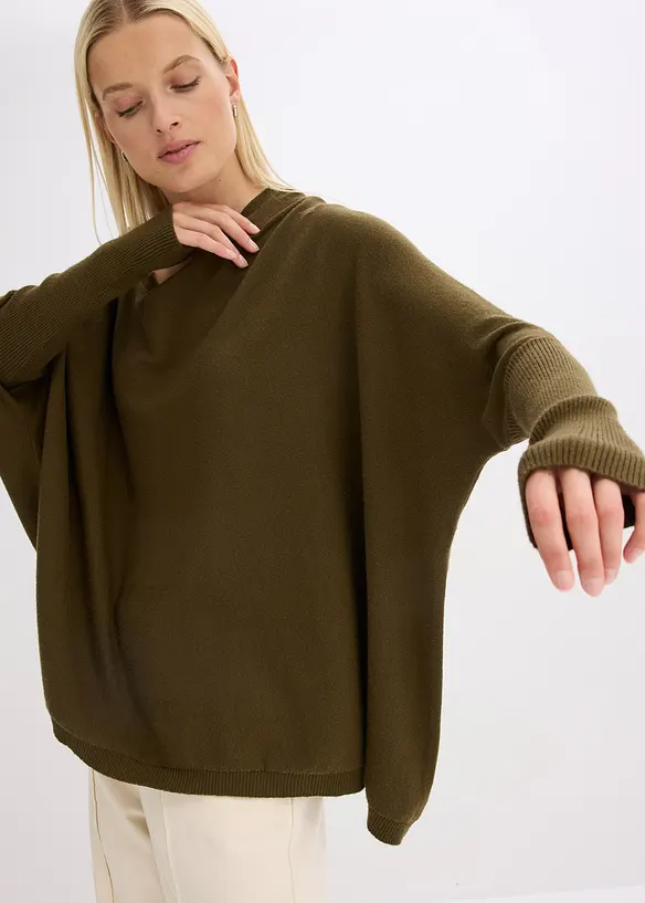 Pull en fine maille, viscose majoritaire, bonprix