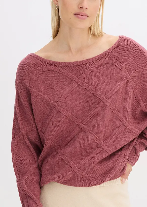 Pull à motif torsadé horizontal, bonprix