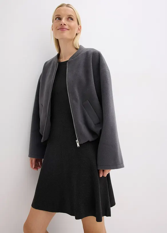 Robe en douce maille de viscose mélangée, bonprix