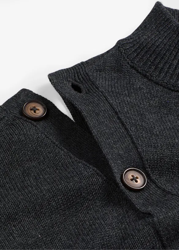 Pull à boutonnage asymétrique, bonprix