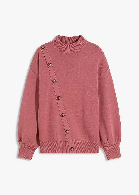 Pull à boutonnage asymétrique, bonprix