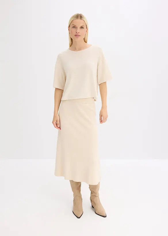 T-shirt court et boxy, bonprix