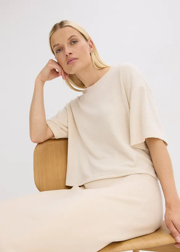 T-shirt court et boxy, bonprix