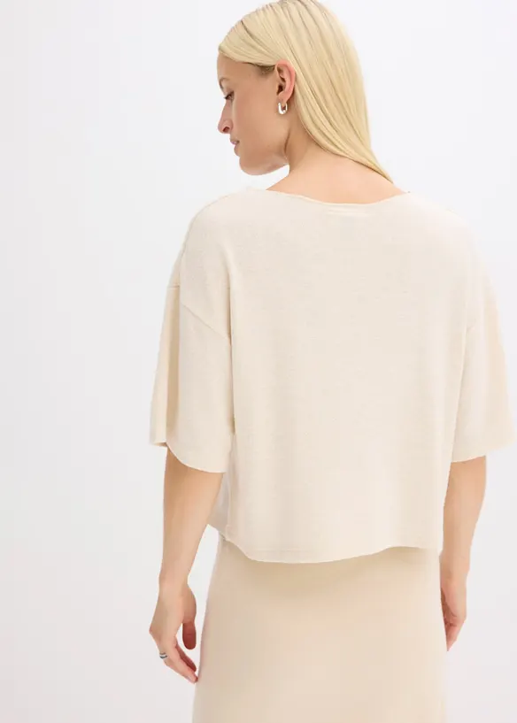 T-shirt court et boxy, bonprix