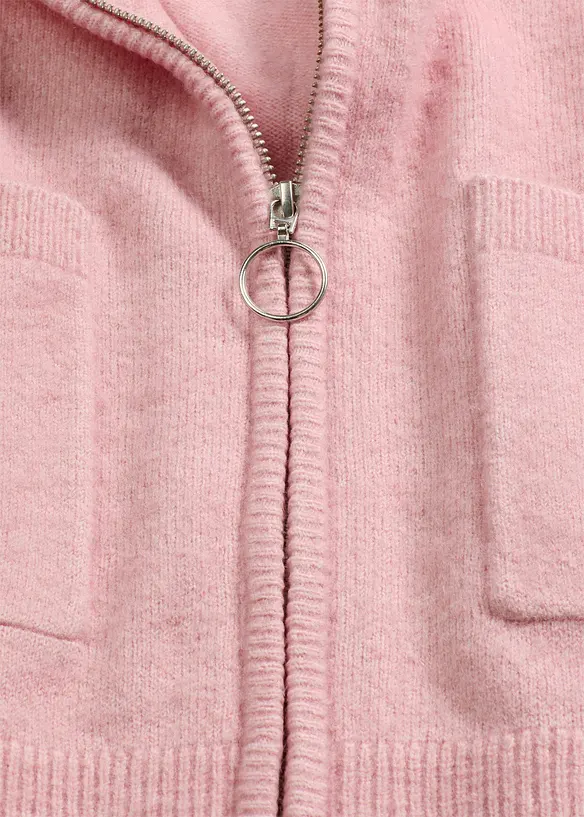 Gilet zippé en maille, bonprix