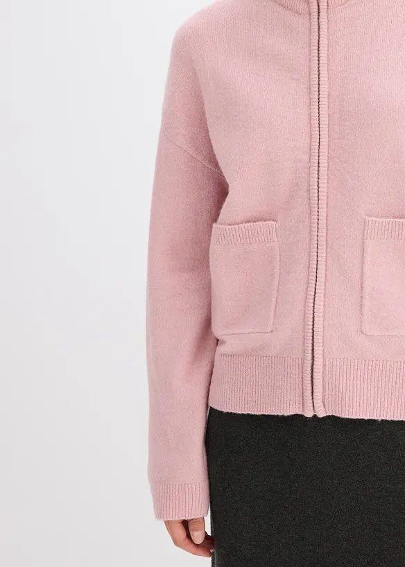 Gilet zippé en maille, bonprix