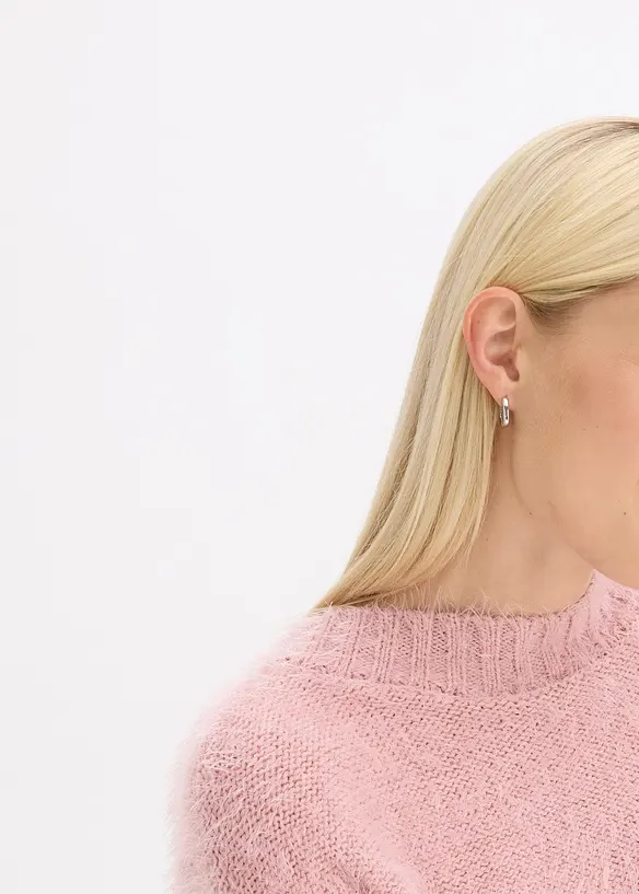 Pull boxy en maille poilue moelleuse, bonprix