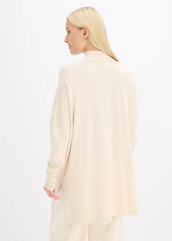 Pull forme cape en viscose mélangée, bonprix