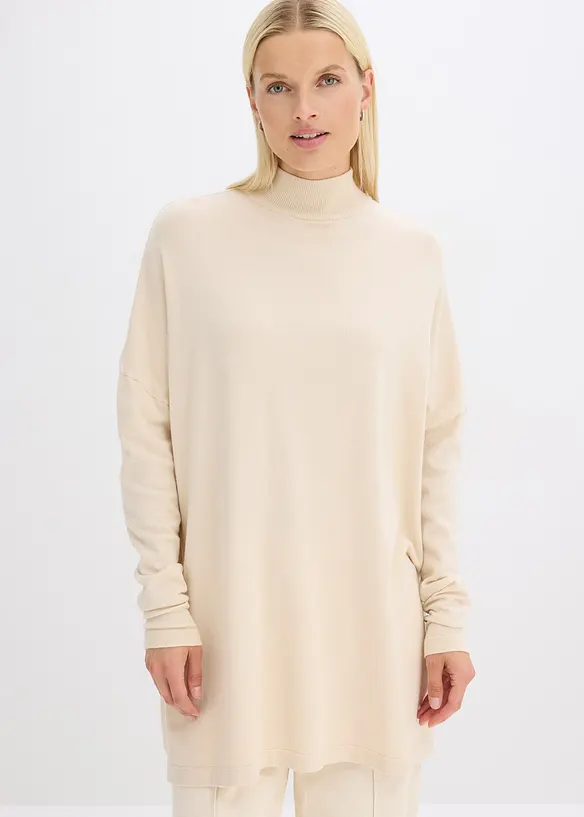 Pull forme cape en viscose mélangée, bonprix